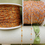 Peachy Orange Enamel Chain - Sunburst - E30