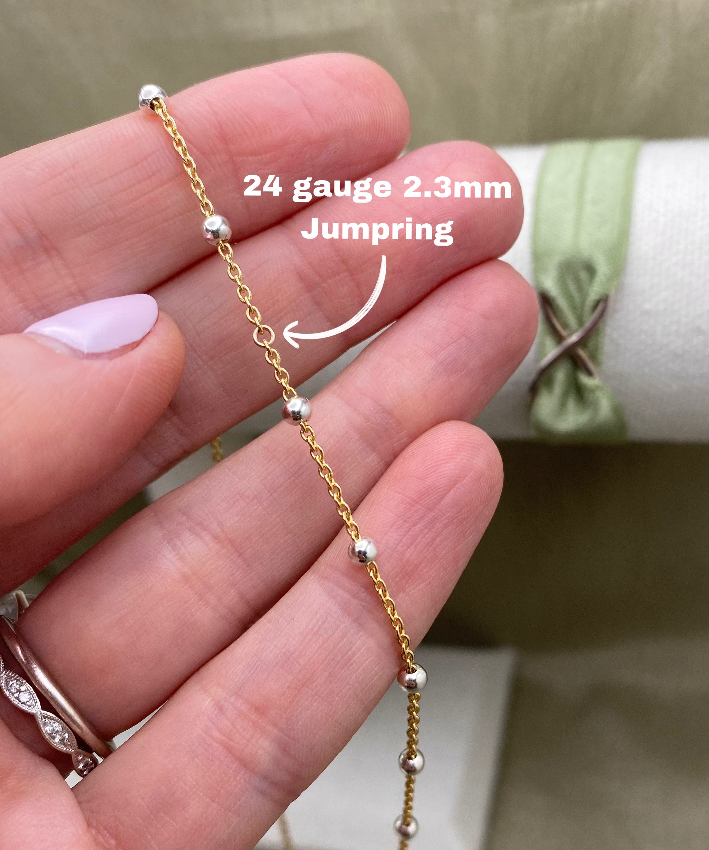 Bigger Mixed Metal 3mm Ball Cable - C26