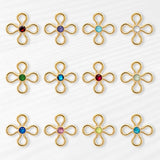 Birthstone Flower Connectors | 10mm | 14K Gold Filled Yellow