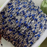 Cobalt Blue Enamel Chain - Sunburst - E26