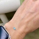 Luxe Baguette Rectangle Birthstone Connectors - Sterling Silver - B42S - Luxe Colors