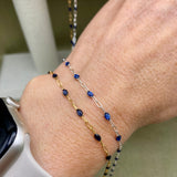 Cobalt Blue Enamel Chain - Sunburst - E26