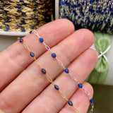 Cobalt Blue Enamel Chain - Sunburst - E26