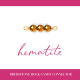 Birthstone Rock Candy Connectors | 14mm | 14K Gold Filled Yellow