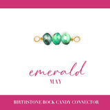Birthstone Rock Candy Connectors | 14mm | 14K Gold Filled Yellow