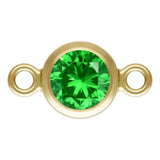 Birthstone Connectors, Gold Filled 14k, 4mm, For Permanent Jewelry