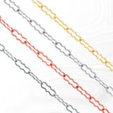 Hannah Permanent Jewelry Chain, Crinkled Paperclip Design and Links, Available in Gold Options and Silver