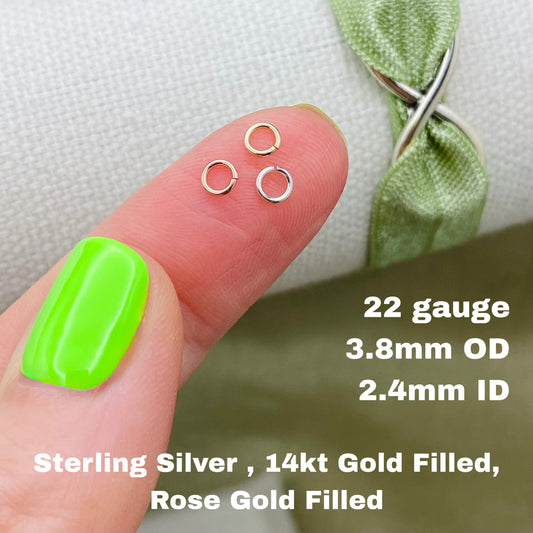 22 gauge 3.8mm Jumprings - J7