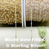 Mixed Metal Satellite Chain 1.35mm - C30