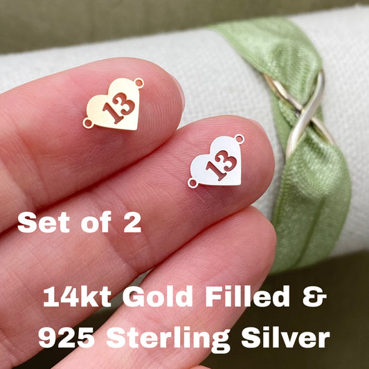 Heart "13" Connectors - 2 Pack - L40