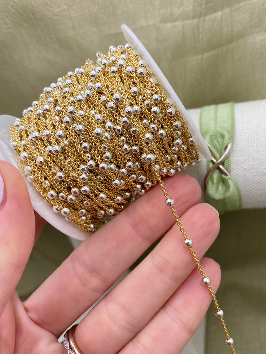 Bigger Mixed Metal 3mm Ball Cable - C26