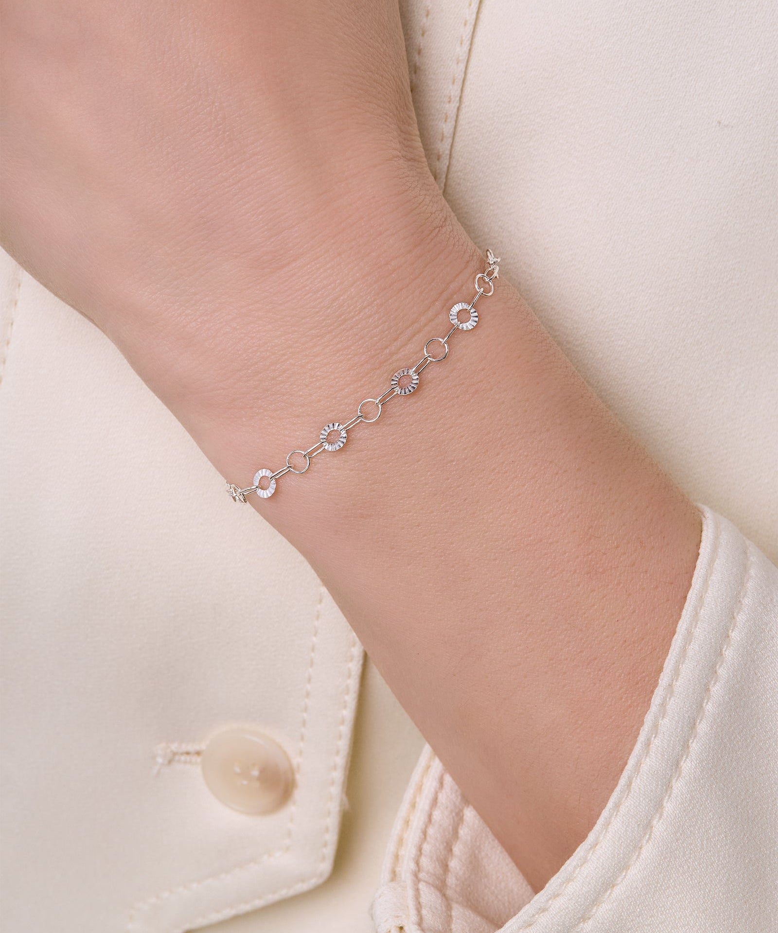 Sunburst Rolo Chain - 5MM | Sterling Silver