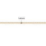 Flat Wire Rolo Chain - 1.4MM |  14K Gold Filled