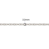 Textured Cable Chain - 2.2MM | Sterling Silver