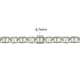 Flat Marina Chain - 4.7MM | Sterling Silver