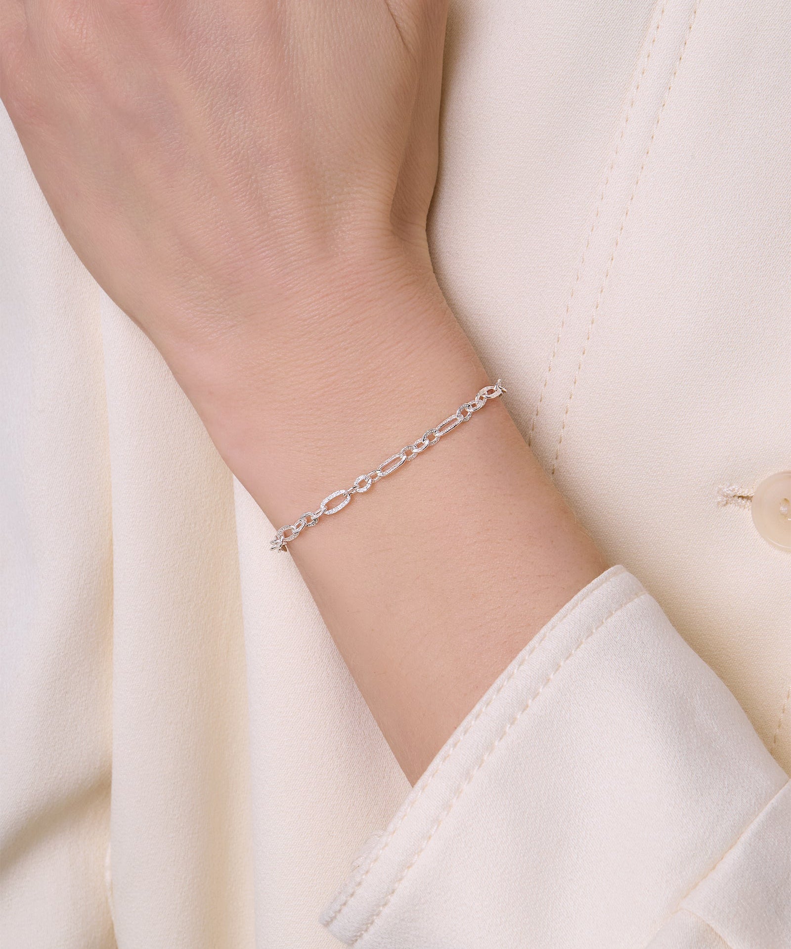 Diamond Cut Figaro Rolo Chain – 3.7mm | Sterling Silver