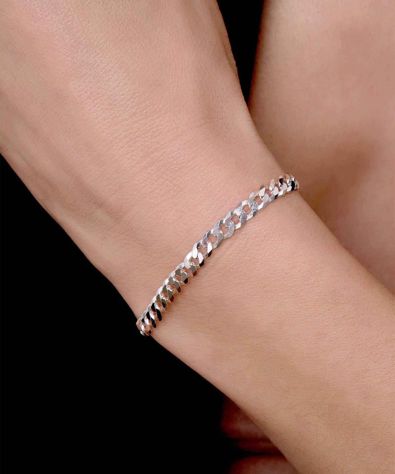 Ultra Flat Curb Chain - 5MM | Sterling Silver