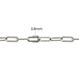 Diamond-Cut Paperclip Chain - 3.8MM | Sterling Silver