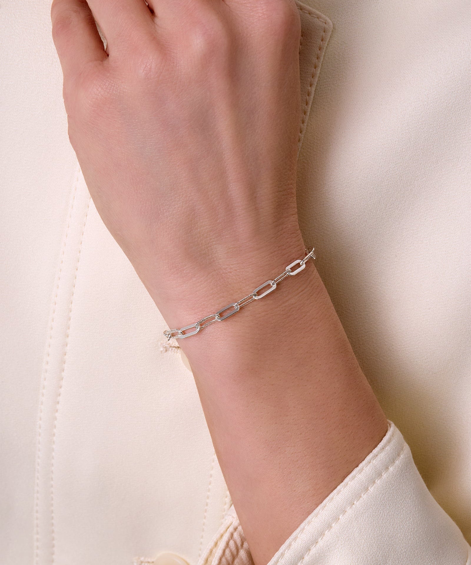 Alternating Diamond Cut Paperclip Chain - 4MM | Sterling Silver