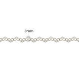 Pretzel Heart Chain - 3MM | Sterling Silver