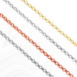 Nicole Permanent Jewelry Chain, Rolo Design, Uniform Round Links, Available in Gold Filled and Silver
