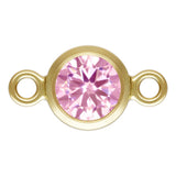 Birthstone Connectors, Gold Filled 14k, 4mm, For Permanent Jewelry