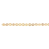 Robyn Permanent Jewelry Chain, Dapped Cable Design, Oval Links, Available in Gold Options