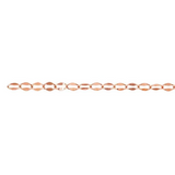Robyn Permanent Jewelry Chain, Dapped Cable Design, Oval Links, Available in Gold Options