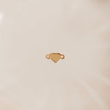 Single Heart Auburn Connectors | 4 Pack | 14K Gold Filled Yellow and .925 Sterling Silver