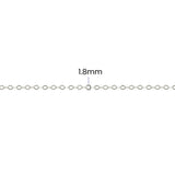 Flat Cable Chain - 1.8MM | Sterling Silver