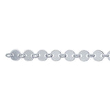 Shaylee Permanent Jewelry Chain, Disk Design, Small Round Links, Available in Gold Filled and Silver