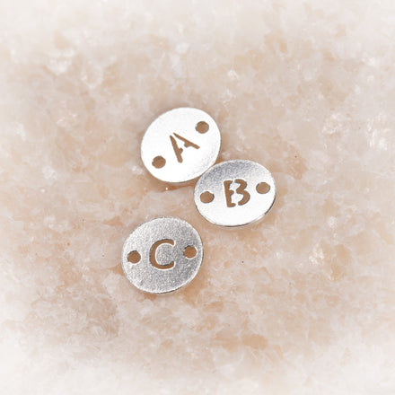 Initial Disc Connectors | 6mm | .925 Sterling Silver