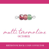 Birthstone Rock Candy Connectors | 14mm | .925 Sterling Silver