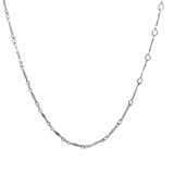 Brittany Permanent Jewelry Chain, Dapped Bar Design, Bar with Small Links, Available in Gold Filled and Silver