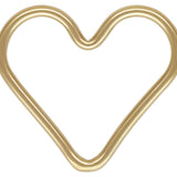 Heart Jump Ring for Permanent Jewelry, Gold-Filled