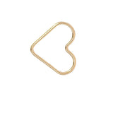 Heart Jump Ring for Permanent Jewelry, Gold-Filled