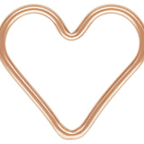 Heart Jump Ring for Permanent Jewelry, Gold-Filled