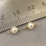 Mauve Freshwater Pearl Connectors - 2 Pack - B35
