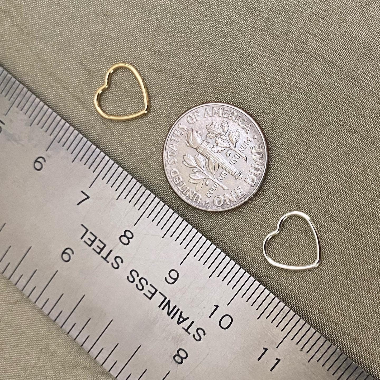 Heart Connectors 10mm - 5 Pack - F1