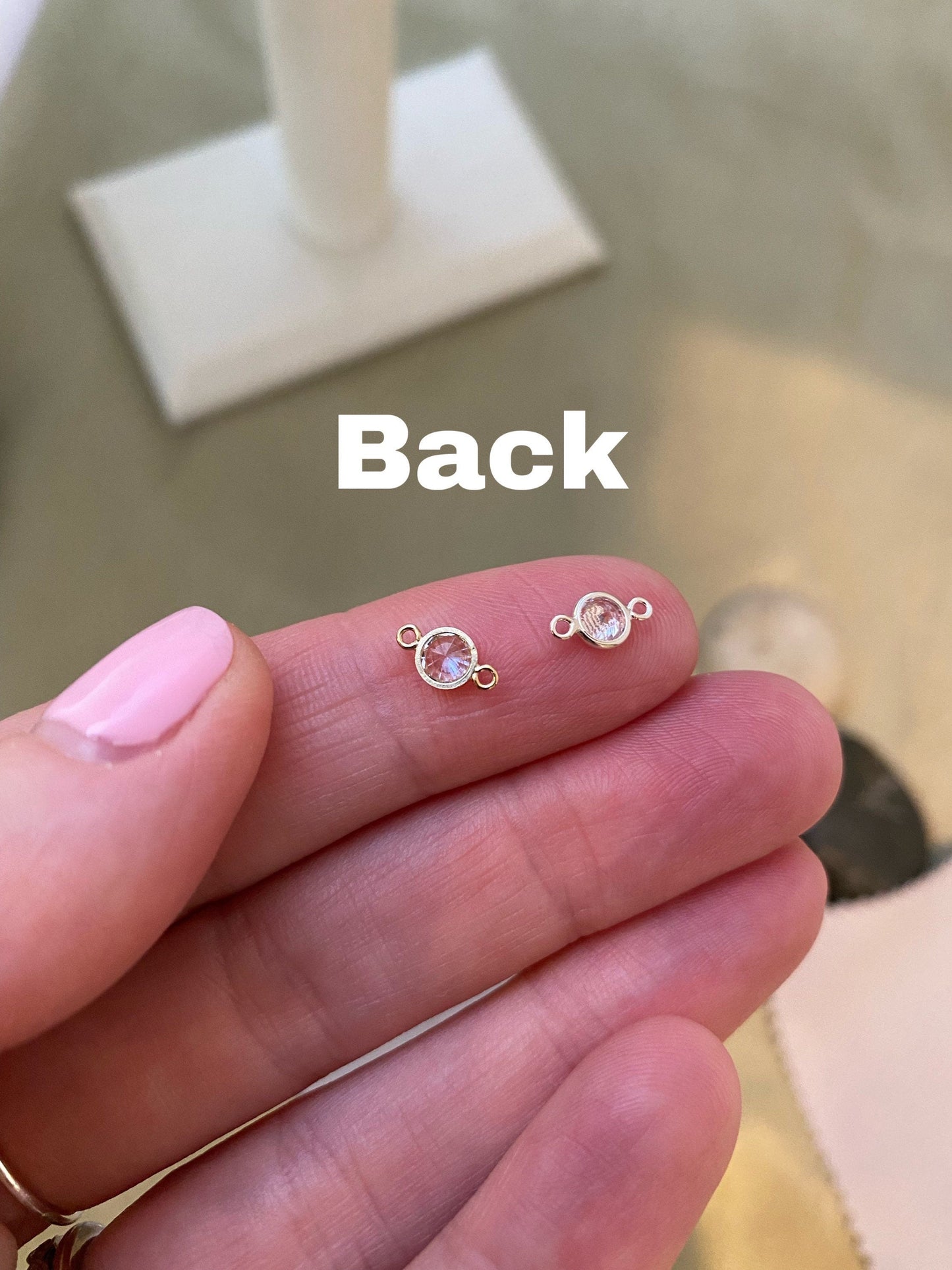 Clear CZ Connector 4mm - 5 pack - B2