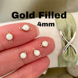 White Opal Charm 6mm - 2 Pack - B25
