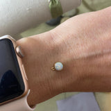 White Opal Charm 6mm - 2 Pack - B25