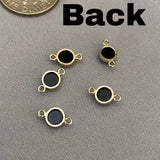 Onyx Black Connectors 4mm - 5 Pack - B7