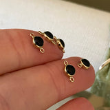 Onyx Black Connectors 4mm - 5 Pack - B7