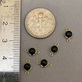 Onyx Black Connectors 4mm - 5 Pack - B7