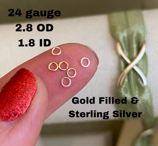 24 gauge 2.8mm Jumprings - J4