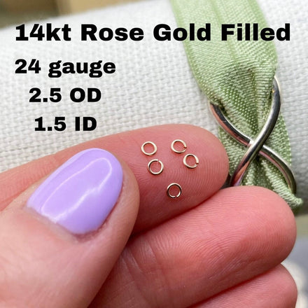 24 gauge 2.5mm Rose Gold Filled Jumprings - J2