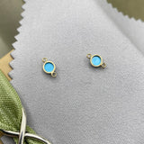 Turquoise Connectors 4mm - 5 Pack - B8