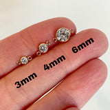 Clear CZ Connectors 3mm - 5 Pack - B1