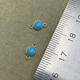 Turquoise Connectors 4mm - 5 Pack - B8